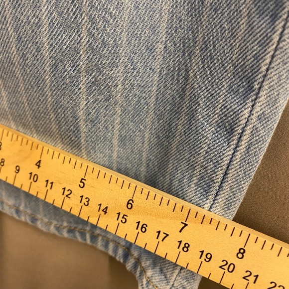 Levi's Ribcage Straight Ankle Jeans, blue with vertical stripes, size 27 - Picture 12 of 14